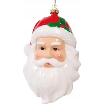 Vánoční dekorace Vánoční Vánoční Koule na stromeček s hlavou Santa Clause 15 cm 1 Ks Vánoce