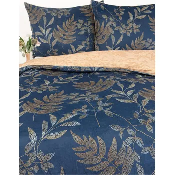 Povlečení Prodloužené povlečení mikroplyš Digital – Gabriela tmavě modrá