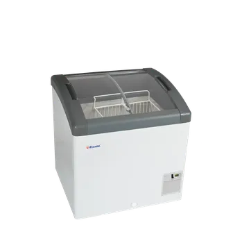 Elcold Focus 73 GREY – Prosklený pultový mrazák, 2-oblá posuvná víka, 113 l, bílý