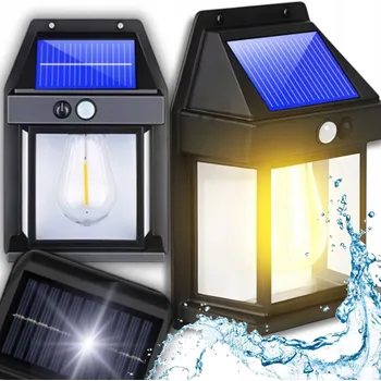 Venkovní osvětlení SOLÁRNÍ LAMPA VENKOVNÍ NÁSTĚNNÁ VODĚODOLNÁ SE SENZOREM SOUMRAKU A POHYBU