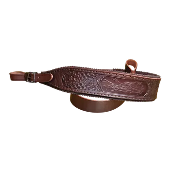 Sportovní střelba Exkluzivní kožený řemen na zbraň s ražbou motivů zvěře (filc) Zubíček Motiv: motiv srnce