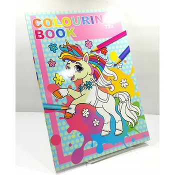 omalovánky VELKÁ OMALOVÁNKA A4, 72 STRAN - JEDNOROŽCI (VZOR 11)