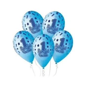 Balónek Balónky Ge.Ma.R. Mám už 1 rok 13" 5 ks modré