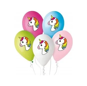 Latexové balónky Ge.Ma.R. jednorožec 12" 5 kusů