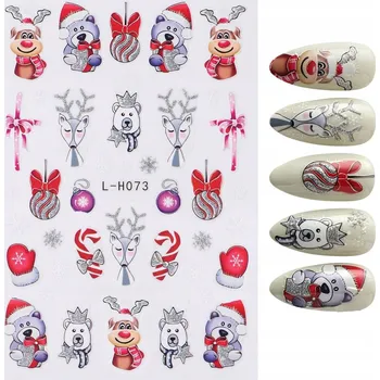 samolepka Samolepky 3D dekorace Vánoční sněhové vločky Vánoce Santa Claus Sob S248