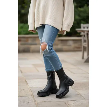 Dámské kozačky Kotníkové kozačky černé Velikost: 39