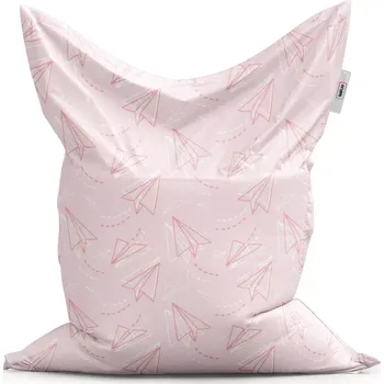 Sedací pytel Sablio Sedací vak Classic Růžové papírové vlaštovky - 200x140 cm