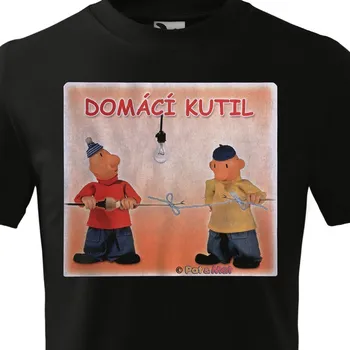 Dětské tričko Pat a Mat - Domácí kutil - velikost 122, Barva Černá