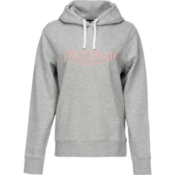 Dámská mikina Firetrap Large Logo Hoodie Grey Marl 12 (40)
