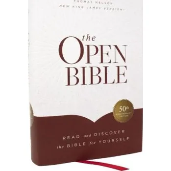 The Open Bible: Read and Discover the Bible for Yourself (Nkjv, Hardcover, Red Letter, Comfort Print) (Pevná)