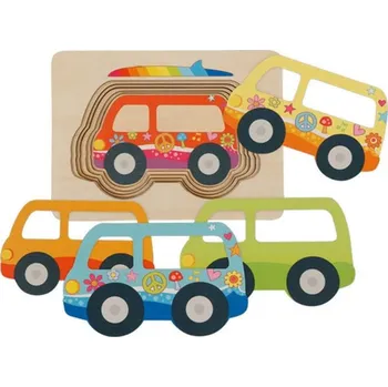 Puzzle Puzzle vícevrstvé - Auto Van Hippies, 5 vrstev (Goki) - Novinky