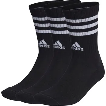 Pánská móda adidas 3-Stripes Cushioned Crew Socks 3 Pairs Black/White S 4.5-5.5