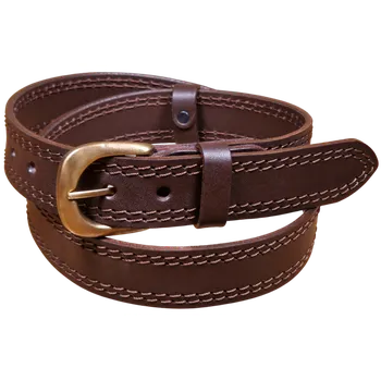 Opasek Zubíček Kožený opasek - šíře 3,5 cm Varianta: 2x prošitý, Délka: 90 cm, Barevná varianta: černá