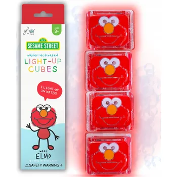 GLO PALS Postavička do koupele Sezamová ELMO s kostkami svítícími ve vodě