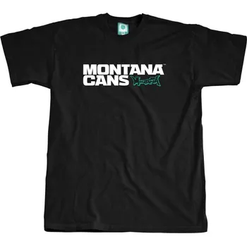 Pánské tričko Montana tričko - Typo+Logo - černé XXL