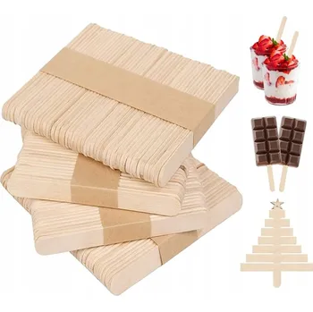 Jednorázové nádobí DŘEVĚNÉ TYČINKY NA ZMRZLINU ROVNÉ EKOLOGICKÉ ŠPACHTLE 11 CM 1000 KS