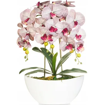 umělá květina Umělá orchidej v květináči, silikonová, velká