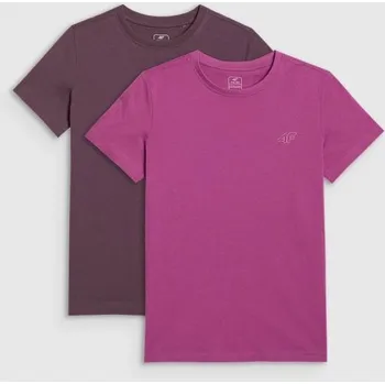 Dětské hladké tričko (SADA 2) 4F 4FJRAW25TTSHU3157-92S 134/140