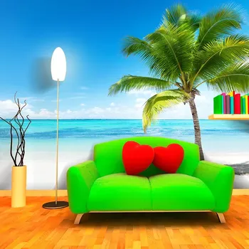 Tapeta Sablio Tapeta Palma na pláži - 208x125 cm