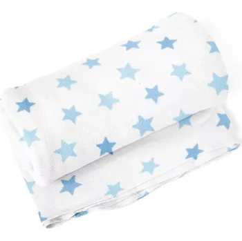 deka Sablio Deka Modré hvězdy na bílé - 150x120 cm