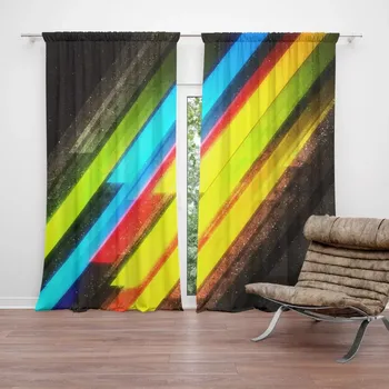 Závěs Sablio Závěs Pruhová abstrakce: 2ks 140x250cm