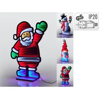 Zrcadlo KOOPMAN Světelná dekorace Zrcadlo nekonečno 45 cm s LED na podstavci 599217