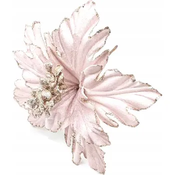 Vánoční dekorace VÁNOČNÍ HVĚZDA VÁNOČNÍ HVĚZDA SVĚTLE RŮŽOVÁ 22 CM