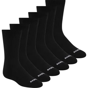 Pánské ponožky Skechers Crew Socks Black / White Junior 3-7