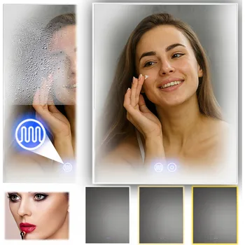 Zrcadlo ZRCADLO VYHŘÍVANÉ PODSVÍCENÉ LED 60x80cm OBDÉLNÍKOVÉ KOUPELNOVÉ DOTYKOVÉ