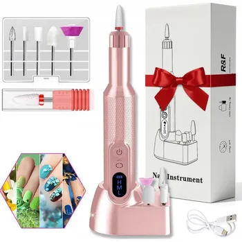 Bruska na nehty BRUSKA NA NEHTY BEZDRÁTOVÁ SE SADOU FRÉZ 18000RPM + FRÉZY USB C