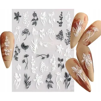 samolepka Samolepky 5D na nehty RŮŽE KVĚTY ozdoby R12