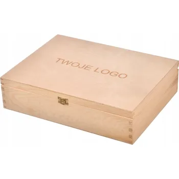 Dřevěná dárková krabička s vaším logem - personalizovaná