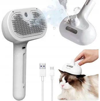 Kartáč pro zvířata SAMOČISTICÍ PARNÍ KARTÁČ PRO PSY - ELEKTRICKÝ PRO PÉČI O SRST