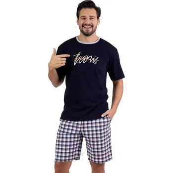 Dámské pyžamo Pánské pyžamo 478/52 REGINA granát (modrá) M