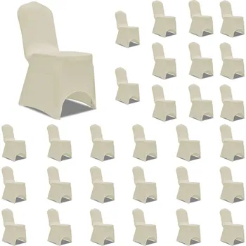 Potah na židli Potahy na židle napínací krémové 30 ks IM_3051643