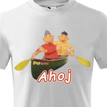 Chlapecké tričko Dětské tričko Pat a Mat Ahoj - velikost 152, Barva Bílá