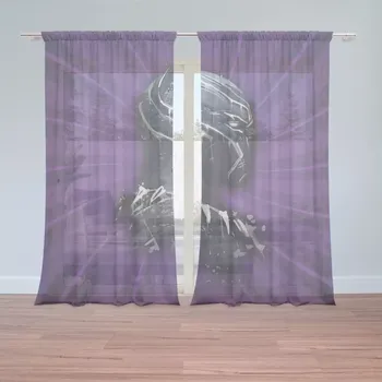 Záclona Sablio Záclony BLACK PANTHER z profilu Fialový: 2ks 150x250cm