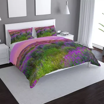 Povlečení Sablio Povlečení Levandulové pole 2 - 140x200 / 90x70