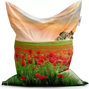 Sedací pytel Sablio Sedací vak Classic Pole vlčích máků 2 - 150x100 cm