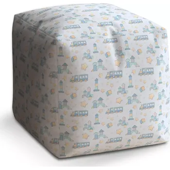 Taburet Sablio Taburet Cube Stavebnice a vláčky: 40x40x40 cm