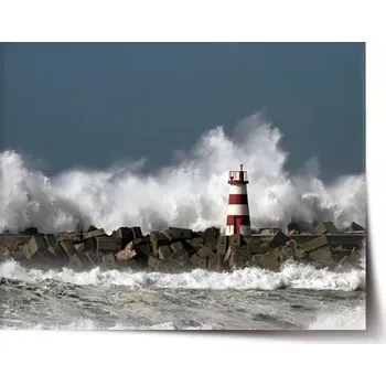 Plakát Sablio Plakát Maják ve vlnách - 60x40 cm