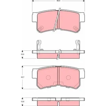 Brzdová destička Sada brzdových destiček, kotoučová brzda RAP BRAKES GDB3258