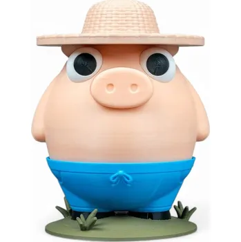 Pokladnička Pokladnička Farmers Crack Prasátko Farmář 17x14 cm Dekorativní Pokladnička Pro