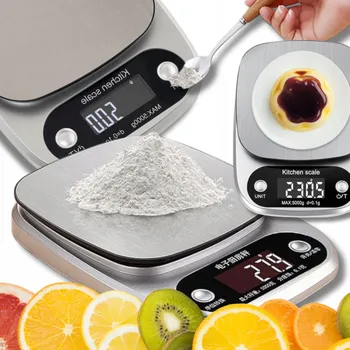 Kuchyňská váha ELEKTRONICKÁ KUCHYŇSKÁ VÁHA LCD 5000G 0,1G PŘESNÉ MĚŘENÍ INGREDIENCÍ