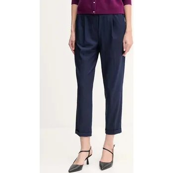 Dámské kalhoty Kalhoty United Colors of Benetton dámské, tmavomodrá barva, 4962DF079 59X, vel. S