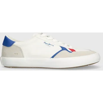 Pánské tenisky Tenisky Pepe Jeans PMS31038 pánské, bílá barva, TRAVIS BRIT M 00X, EUR 46