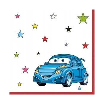 Papírový ubrousek Ubrousky Auta Auta Narozeniny 33x33cm 20 ks