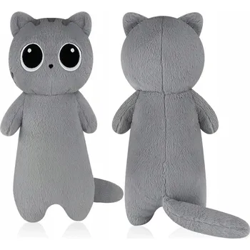 plyšák PLYŠOVÁ KOČIČKA PLYŠOVÁ S VELKÝMA OČIMA POLŠTÁŘ MĚKKÁ PLYŠOVÝ MAZLÍČEK PŘÍTULNÍČEK 80 CM