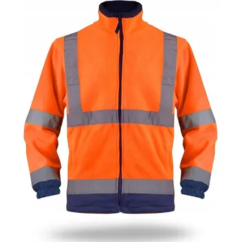 Pracovní obuv Mikina VÝSTRAŽNÁ oranžová REFLEXNÍ Fleece HI-VIS vel. L