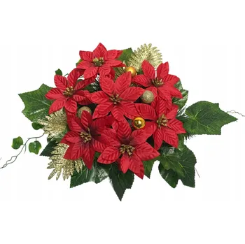 Smuteční dekorace Vánoční dekorace na hrob hřbitova Náhrobní vázanka Betlémská hvězda